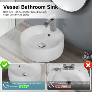 English Elm Bothwa Square Vessel Sink Vitreous Ceramic Above Counter Basin Cupc Certified B2724P262369