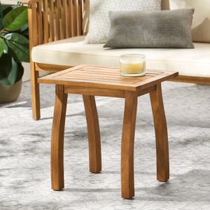 English Elm Christopher Knight Home® - Patio Conversation Set - Stylish Outdoor Acacia Wood Chairs With Cushions & Teak Finish End Table N770P264304B_57501.00ACA