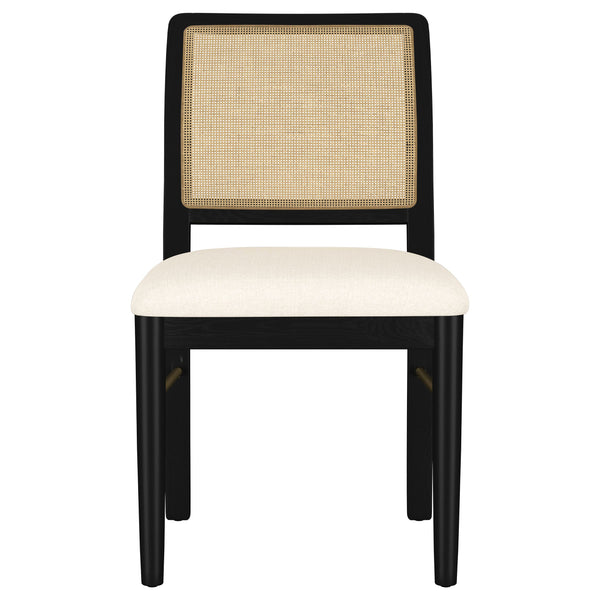 English Elm Benson Handwoven Cane Back Dining Chairs Rubberwood Set of Two Bistro Style B062P466802