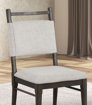 English Elm Dark Walnut Upholstered Side Chairs Set of 2 - Modern Wegner Leg Dining Seats, 100% Polyester Cozy Finish B011P321003