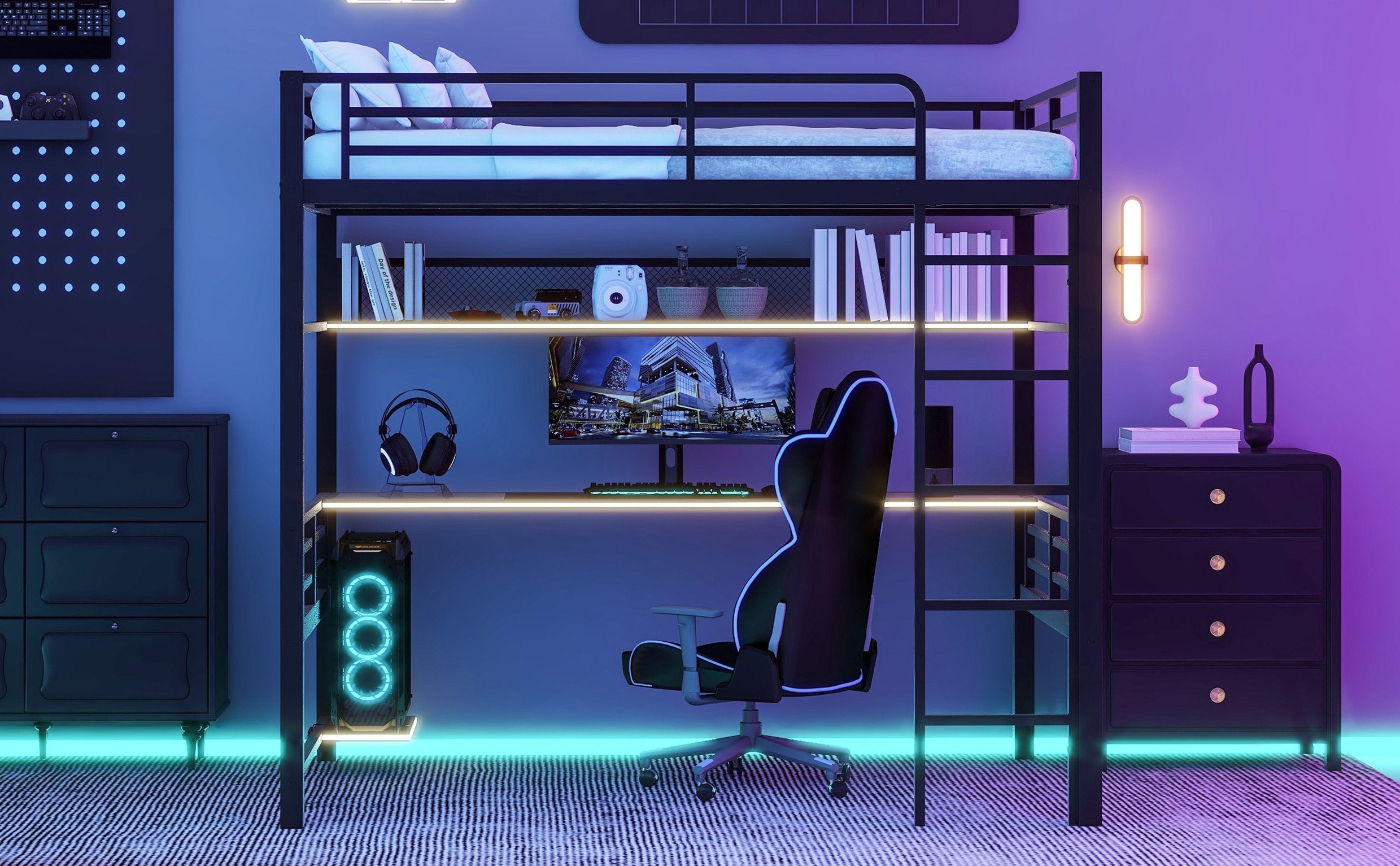 English Elm Loft Bed Frame - Thumbnail 5
