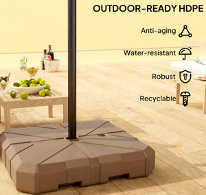 English Elm Heavy Duty Hdpe Fillable Cantilever Umbrella Base for Patio Deck Poolside Use T3971P427559