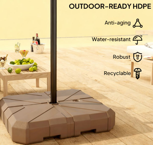 English Elm Heavy Duty Hdpe Fillable Cantilever Umbrella Base for Patio Deck Poolside Use T3971P427559