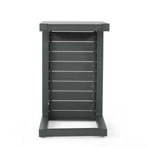 English Elm Christopher Knight Home® - CAPE C-shaped Aluminum Outdoor Side Table for Patio & Poolside — Lightweight, Weather-Resistant Design Grey 59990.00GRY