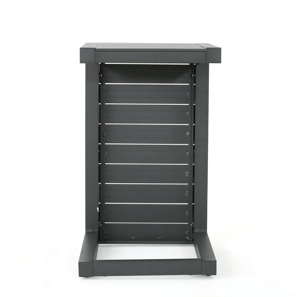 English Elm Christopher Knight Home® - CAPE C-shaped Aluminum Outdoor Side Table for Patio & Poolside — Lightweight, Weather-Resistant Design Grey 59990.00GRY