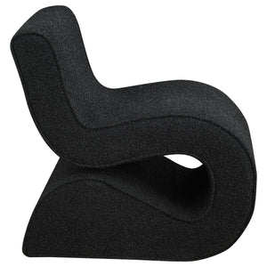 English Elm Austin Charcoal Bouclé Upholstered Armless Curved Chair — Sculptural Modern Accent Seat, Plush Comfort & Luxe Style (29.5"H) B062P299955