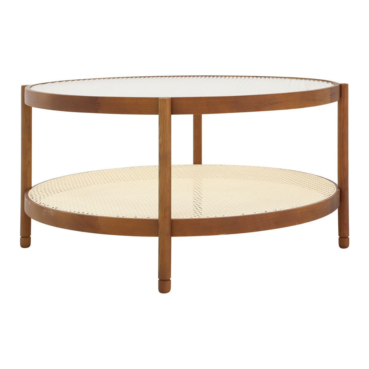 Modern Farmhouse Round Coffee Table Set