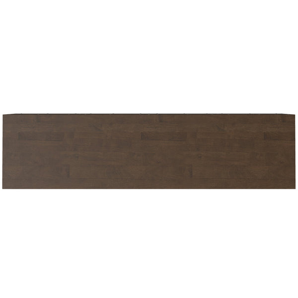 English Elm Banting Solid Wood Walnut Sideboard with Four Doors and Steel Base for Dining Rooms B136P439015