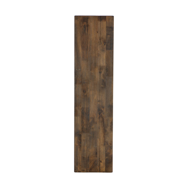 English Elm Classic Rustic Transitional Dining Chairs Set of 2 Solid Rubberwood Seats Burnished Finish, Sturdy Design Brown 56.5 L x 16.5 W x 6.75 H B011P262326