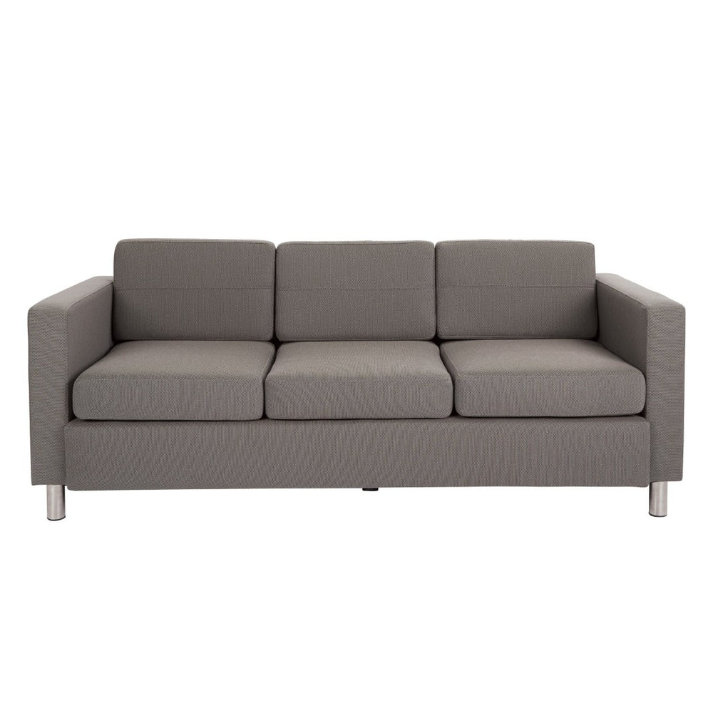 OSP Home Furnishings Atlantic 2 Seat Modern Compact Upholstered Couch with Built-in Usb Charging Chrome Legs Sofa ATL53-895