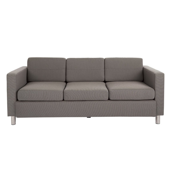 OSP Home Furnishings Atlantic 2 Seat Modern Compact Upholstered Couch with Built-in Usb Charging Chrome Legs Sofa ATL53-895