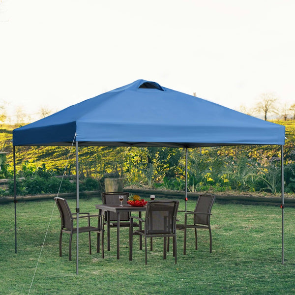 English Elm Outsunny 10' X 10' Instant Pop Up Canopy Tent – Adjustable Height, Portable Sun Shelter For Outdoor Fun W2225P200699-GIGA