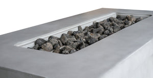 English Elm 24'' Concrete Propane/Natural Gas Outdoor Fire Pit Table with 50,000 BTU, Stainless Steel Burner, Weather-Resistant Gray B120P247439