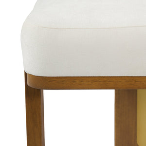 English Elm Mid-century Modern Rattan Cane Back Dining Chair Set Rubberwood Frame Upholstered Seat N768P437935W