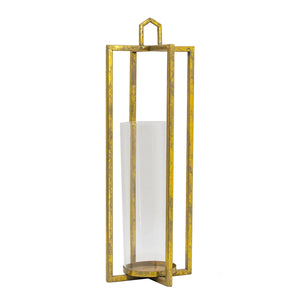 English Elm Set of 3 Graduated Iron Lanterns with Rustic Gold Finish for Glam Interiors W2078P481351