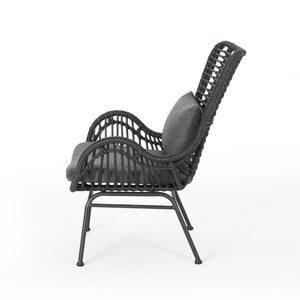 English Elm Tapscott All-weather Rattan Outdoor Accent Chairs Set of 2 with Cushions 65044.00GRY