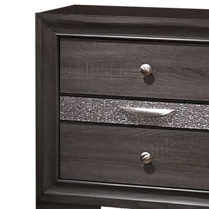 English Elm Nightstand Pearl White Lacquer with Textured Drawers and Clear Acrylic Legs Glam Bedroom B056P416772