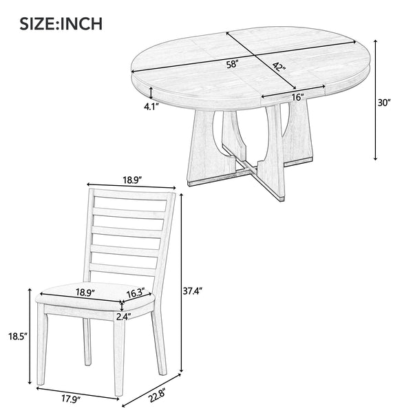 English Elm Trexm Extendable Round Dining Set Oak Veneer Sculptural Base Seats Four to Six Natural ST000131AAD-2026