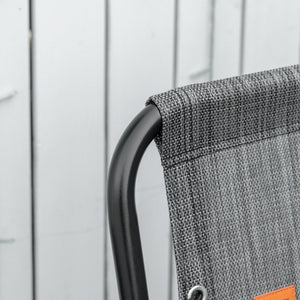 English Elm Outsunny Stylish Two-Person Patio Bench, Triangle-Shaped Outdoor Seating With Decorative Shelf, Gray W2225P174087-GIGA