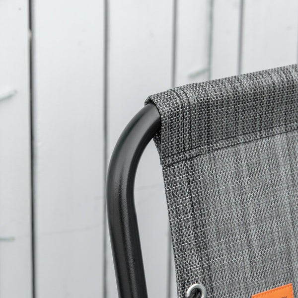 English Elm Outsunny Stylish Two-Person Patio Bench, Triangle-Shaped Outdoor Seating With Decorative Shelf, Gray W2225P174087-GIGA