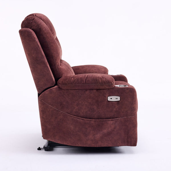 English Elm Oversized Power Lift Recliner with Massage Heat and Infinite Recline for Home Theater W3698S00002