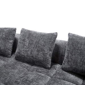 English Elm United Modern Chenille 98.42-Inch L-Shaped Modular Sectional Sofa With Chaise & Side Pockets P2 W1568S00146-GIGA