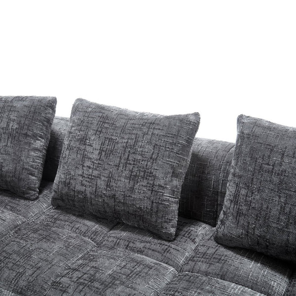 English Elm United Modern Chenille 98.42-Inch L-Shaped Modular Sectional Sofa With Chaise & Side Pockets P2 W1568S00146-GIGA