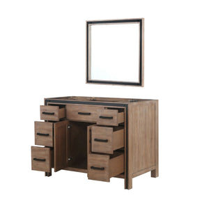 English Elm Rustic Barnwood Bath Vanity Set With Coordinating Mirror, Ample Storage & Farmhouse Charm – 48"X22" B2731S00541-GIGA