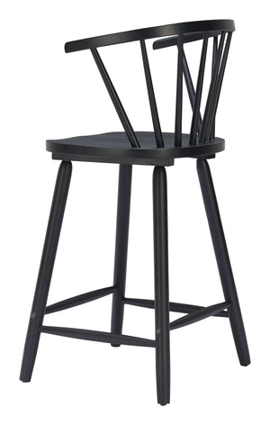 Zuo Modern Stenger Counter Stool Set - Stylish And Durable Rubberwood Design For Modern Spaces And Hospitality Black Rubberwood 110522-zuo-modern
