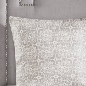 English Elm 6 Piece Madison Park Malia Embroidered Cotton Reversible Comforter Set Ivory/Grey Full/Queen — Shabby Chic Elegance, Machine Washable B035128872