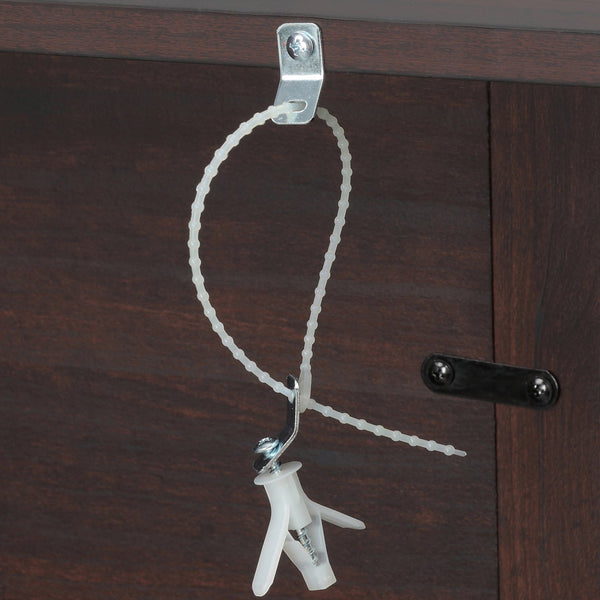 English Elm HOMCOM 32" Electric Fireplace Mantel TV Stand Brown 1400W LED Flame Heater Remote Overheat Protection W2225P229724