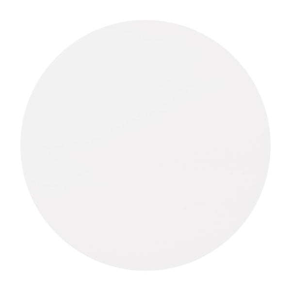 English Elm 40-inch Two-Tone Round Dining Table Matte White Top Natural Wood Base Mid-Century Modern Metal Wood Blend B016P369792