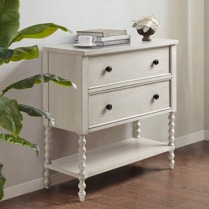 Madison Park Signature Beckett Traditional 2 Drawer Accent Chest MPS130-0299 Antique Cream