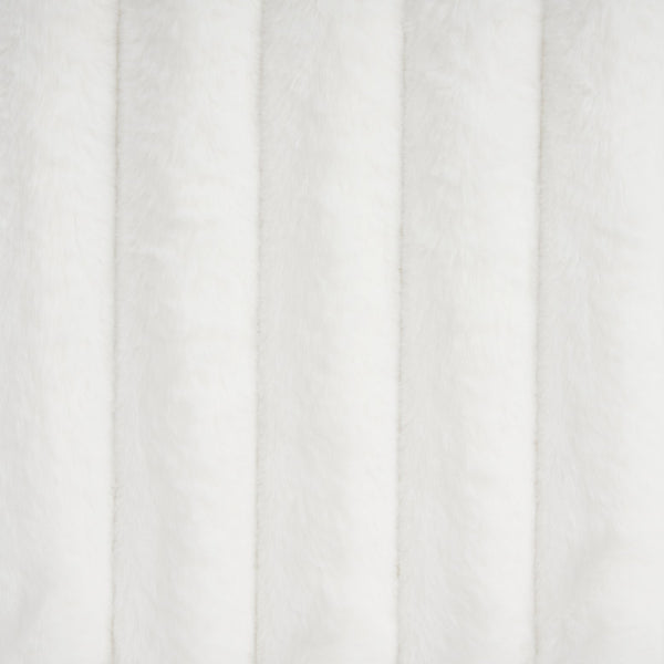 English Elm Christopher Knight Home® - Sleek White Boucle Upholstered Bed With Wavy Headboard & Vertical Stitching - King Size Comfort N769P261294W