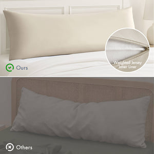 English Elm 1- Piece Full Body Cooling Pillow with Nylon Spandex Cover for Side Sleepers Neutral B035P482974