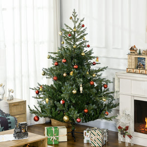 English Elm Homcom 6Ft Lifelike Artificial Christmas Tree With 795 Branches, Easy Setup, Steel Base & Safe Design W2225P229600