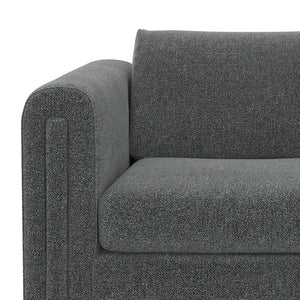 English Elm Jones 61 inch Loveseat with Eco-Friendly Polyester Upholstery, High-Density Foam Comfort & Durable Frame DARK GREY B136P364286