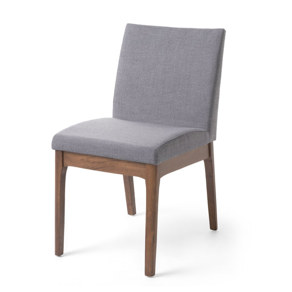 English Elm Christopher Knight Home® - DINING Chair with Upholstered Fabric Seat and Sleek Wood Legs — Compact Modern Comfort & Style DARK GREY 58924.00DGY