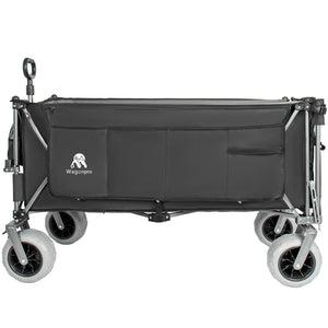 English Elm 67in Heavy Duty Utility Wagon with Extendable Tailgate and All Terrain Wheels 500lb Capacity Black+ Gray W2932P417660
