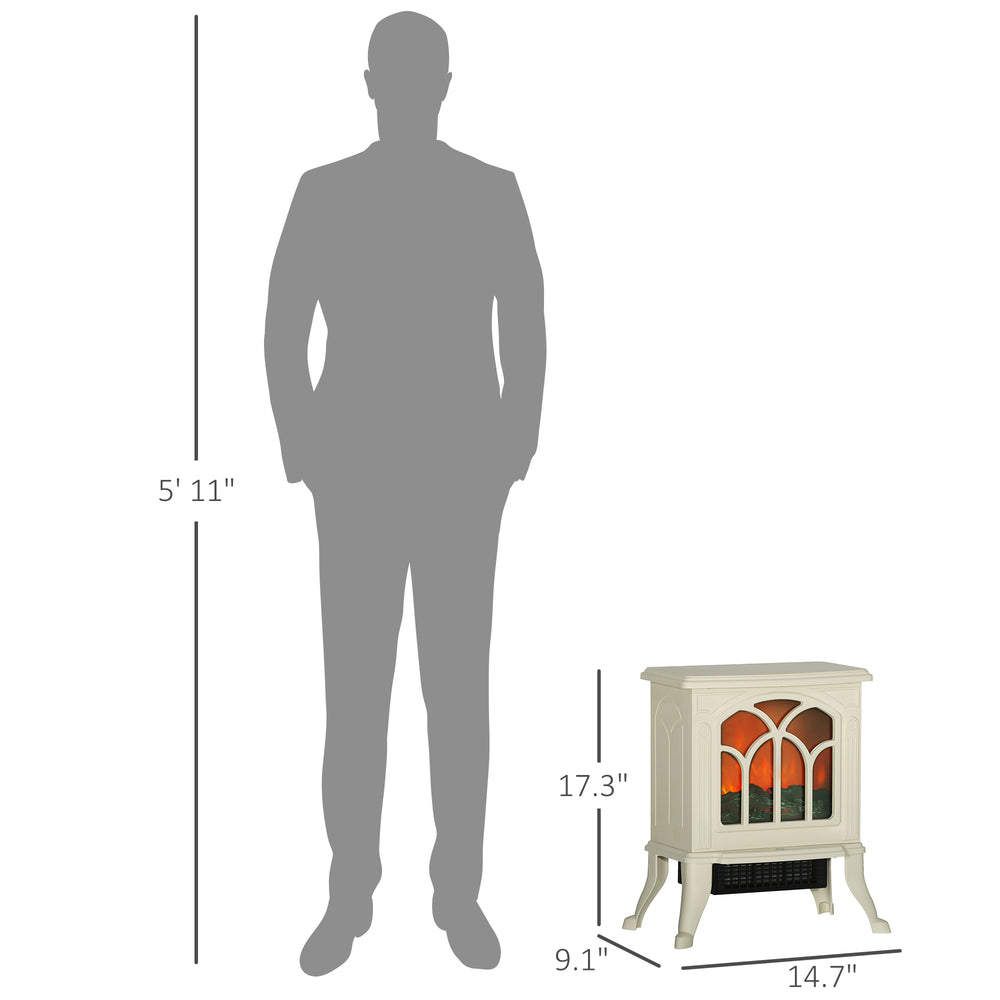 English Elm Cozy Freestanding Electric Stove Vintage Hearth Ambiance with Realistic Flame Effect T3971P412849