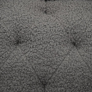 English Elm Christopher Knight Home® - Upholstered Teddy Fleece Armchair with Tufted Back, Contemporary Cozy Accent Seat for Living Room DARK GREY N763P193158R