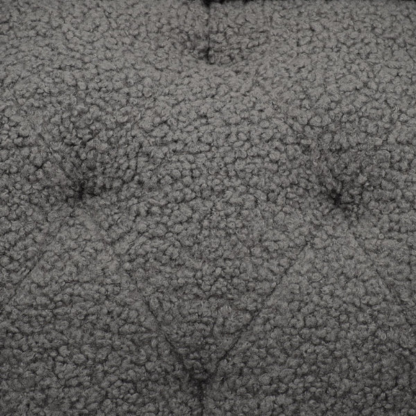 English Elm Christopher Knight Home® - Upholstered Teddy Fleece Armchair with Tufted Back, Contemporary Cozy Accent Seat for Living Room DARK GREY N763P193158R