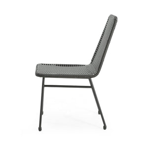 English Elm Christopher Knight Home® - Outdoor 5-Piece Patio Dining Set with PE Rattan Chairs & Acacia Wood Table on Iron Legs, Durable Comfort Black N779P201261D-2_N779P251402T