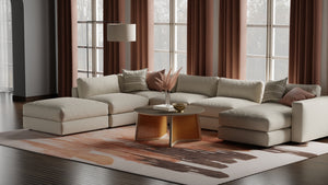 Feizy Rugs Anya Modern Watercolor-inspired Hand-tufted Wool And Viscose Rug For Contemporary Spaces Red,Brown,Orange Wool,Viscose Any8883frstbrnh00