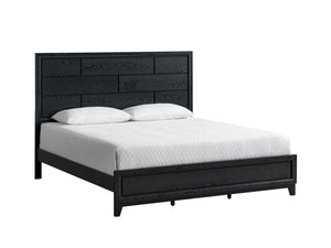 English Elm Glasgow Modern Black Queen Bed Frame - Sleek Design, Solid Wood, Space-Saving For Any Bedroom Style B078S00635