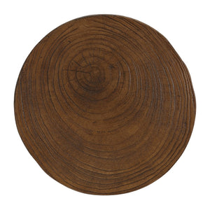 English Elm Patti Outdoor Mgo Side Table Sculptural Waterdrop Base with Wood Grain Texture N775P372422W