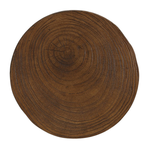 English Elm Patti Outdoor Mgo Side Table Sculptural Waterdrop Base with Wood Grain Texture N775P372422W
