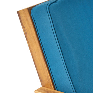 English Elm Christopher Knight Home® - LEAH Acacia 3-Piece Outdoor Chat Set with Water-Resistant Cushions and Slat Paneled Tabletop Brown 40 L x 25.75 W x 18.75 H 60915.00BRNDT