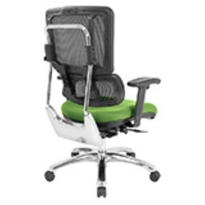 OSP Home Furnishings Vertical Mesh Back Ergonomic Manager Office Chair with Lumbar Support and Adjustable Arms Green 99662C-6