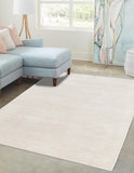 Unique Loom Finsbury Kate Machine Made Solid Rug Ivory, Beige 7' 0" x 10' 0"